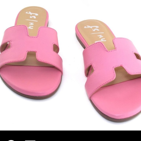French Sole Pink Sandals - Picture 1 of 7
